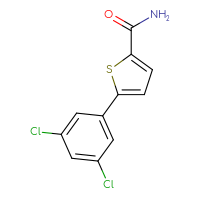 Chemical structure of 5-(3,5-dichlorophenyl)thiophene-2-carboxamide - CSSB00092910132