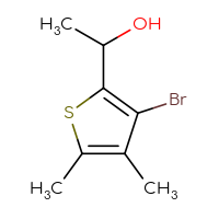 Chemical structure of 1-(3-bromo-4,5-dimethylthiophen-2-yl)ethan-1-ol - CSSB02495422114