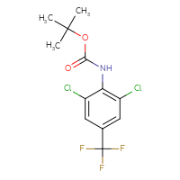 Chemical structure of tert-butyl N-[2,6-dichloro-4-(trifluoromethyl)phenyl]carbamate - CSSB06358990037