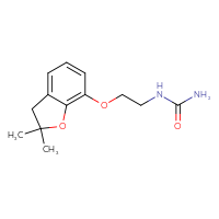 Chemical structure of {2-[(2,2-dimethyl-2,3-dihydro-1-benzofuran-7-yl)oxy]ethyl}urea - CSSB01438798877