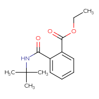 Chemical structure of ethyl 2-(tert-butylcarbamoyl)benzoate - CSSB03518147685