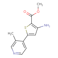 Chemical structure of methyl 3-amino-5-(3-methylpyridin-4-yl)thiophene-2-carboxylate - CSSB06591600027