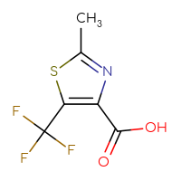 Chemical structure of 2-methyl-5-(trifluoromethyl)-1,3-thiazole-4-carboxylic acid - CSSB00009840248