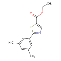 Chemical structure of ethyl 2-(3,5-dimethylphenyl)-1,3-thiazole-5-carboxylate - CSSB02169490742