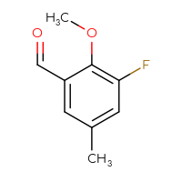 Chemical structure of 3-fluoro-2-methoxy-5-methylbenzaldehyde - CSSB00010623133
