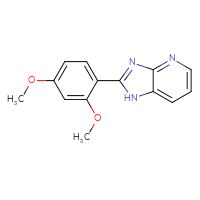 Chemical structure of 2-(2,4-dimethoxyphenyl)-1H-imidazo[4,5-b]pyridine - CSSB00040740287