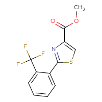 Chemical structure of methyl 2-[2-(trifluoromethyl)phenyl]-1,3-thiazole-4-carboxylate - CSSB00008638738