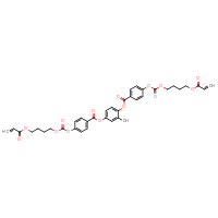 Chemical structure of 3-methyl-4-[4-({[4-(prop-2-enoyloxy)butoxy]carbonyl}oxy)benzoyloxy]phenyl 4-({[4-(prop-2-enoyloxy)butoxy]carbonyl}oxy)benzoate - CSSB02125554507
