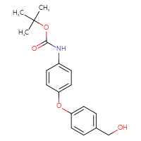 Chemical structure of tert-butyl N-{4-[4-(hydroxymethyl)phenoxy]phenyl}carbamate - CSSB00160573774