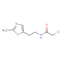 Chemical structure of 2-chloro-N-[2-(2-methyl-1,3-thiazol-5-yl)ethyl]acetamide - CSSB00016382963