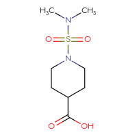 Chemical structure of 1-(dimethylsulfamoyl)piperidine-4-carboxylic acid - CSSB00011239759