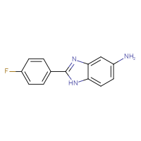 Chemical structure of 2-(4-fluorophenyl)-1H-1,3-benzodiazol-5-amine - CSSB00000645549