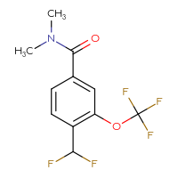 Chemical structure of 4-(difluoromethyl)-N,N-dimethyl-3-(trifluoromethoxy)benzamide - CSSB21043408091