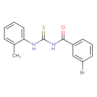 Chemical structure of 1-(3-bromobenzoyl)-3-(2-methylphenyl)thiourea - CSSB00121652494