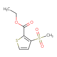 Chemical structure of ethyl 3-methanesulfonylthiophene-2-carboxylate - CSSB01558171151