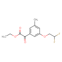 Chemical structure of ethyl 2-[3-(2,2-difluoroethoxy)-5-methylphenyl]-2-oxoacetate - CSSB21103686386