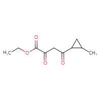 Chemical structure of ethyl 4-(2-methylcyclopropyl)-2,4-dioxobutanoate - CSSB00017854906
