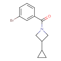 Chemical structure of 1-(3-bromobenzoyl)-3-cyclopropylazetidine - CSSB00065447790