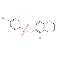 Chemical structure of 5-chloro-2,3-dihydro-1,4-benzodioxin-6-yl 4-methylbenzene-1-sulfonate - CSSB21432513493