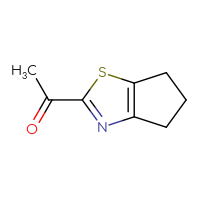 Chemical structure of 1-{4H,5H,6H-cyclopenta[d][1,3]thiazol-2-yl}ethan-1-one - CSSB00000694621