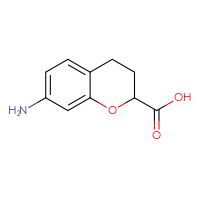 Chemical structure of 7-amino-3,4-dihydro-2H-1-benzopyran-2-carboxylic acid - CSSB00000099367