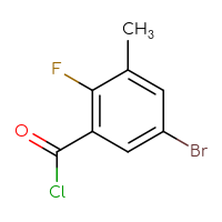 Chemical structure of 5-bromo-2-fluoro-3-methylbenzoyl chloride - CSSB00010945989