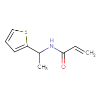 Chemical structure of N-[1-(thiophen-2-yl)ethyl]prop-2-enamide - CSSB00011325553