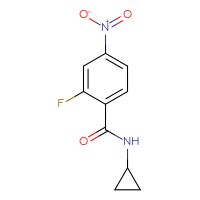Chemical structure of N-cyclopropyl-2-fluoro-4-nitrobenzamide - CSSB00005481485