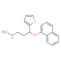 Chemical structure of methyl[3-(naphthalen-1-yloxy)-3-(thiophen-2-yl)propyl]amine - CSSB00020618197