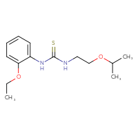 Chemical structure of 1-(2-ethoxyphenyl)-3-[2-(propan-2-yloxy)ethyl]thiourea - CSSB01648401426