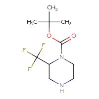 Chemical structure of tert-butyl 2-(trifluoromethyl)piperazine-1-carboxylate - CSSB00010197115