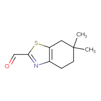 Chemical structure of 6,6-dimethyl-4,5,6,7-tetrahydro-1,3-benzothiazole-2-carbaldehyde - CSSB00000695745