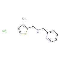 Chemical structure of [(3-methylthiophen-2-yl)methyl][(pyridin-2-yl)methyl]amine hydrochloride - CSSB00015183015