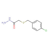 Chemical structure of 2-{[(4-chlorophenyl)methyl]sulfanyl}acetohydrazide - CSSB00000189996