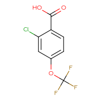 Chemical structure of 2-chloro-4-(trifluoromethoxy)benzoic acid - CSSB00010147947