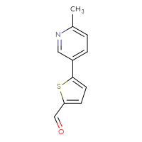 Chemical structure of 5-(6-methylpyridin-3-yl)thiophene-2-carbaldehyde - CSSB00010389212