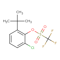 Chemical structure of 2-tert-butyl-6-chlorophenyl trifluoromethanesulfonate - CSSB21332146441