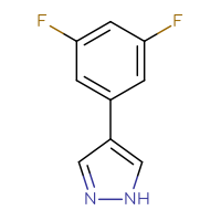Chemical structure of 4-(3,5-difluorophenyl)-1H-pyrazole - CSSB00000080624