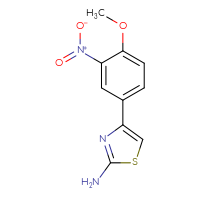 Chemical structure of 4-(4-methoxy-3-nitrophenyl)-1,3-thiazol-2-amine - CSSB00015200528