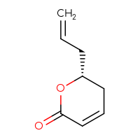Chemical structure of (6R)-6-(prop-2-en-1-yl)-5,6-dihydro-2H-pyran-2-one - CSSB21151100914