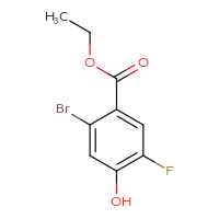 Chemical structure of ethyl 2-bromo-5-fluoro-4-hydroxybenzoate - CSSB00016195680