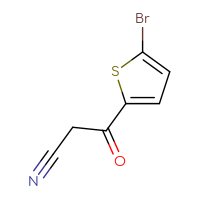 Chemical structure of 3-(5-bromothiophen-2-yl)-3-oxopropanenitrile - CSSB00000753037