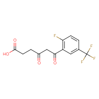 Chemical structure of 6-[2-fluoro-5-(trifluoromethyl)phenyl]-4,6-dioxohexanoic acid - CSSB21432501244