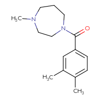 Chemical structure of 1-(3,4-dimethylbenzoyl)-4-methyl-1,4-diazepane - CSSB00046266972