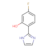 Chemical structure of 5-fluoro-2-(1H-imidazol-2-yl)phenol - CSSB00000089388