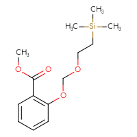 Chemical structure of methyl 2-{[2-(trimethylsilyl)ethoxy]methoxy}benzoate - CSSB21432565585