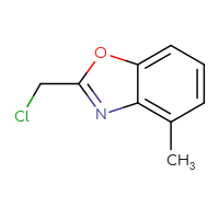 Chemical structure of 2-(chloromethyl)-4-methyl-1,3-benzoxazole - CSSB00011397728