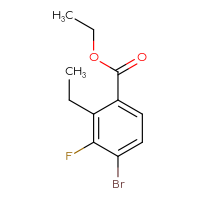 Chemical structure of ethyl 4-bromo-2-ethyl-3-fluorobenzoate - CSSB02131488534