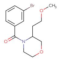 Chemical structure of 4-(3-bromobenzoyl)-3-(2-methoxyethyl)morpholine - CSSB00091290387