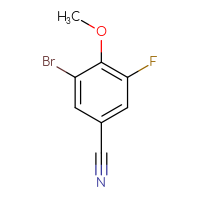 Chemical structure of 3-bromo-5-fluoro-4-methoxybenzonitrile - CSSB00021108417